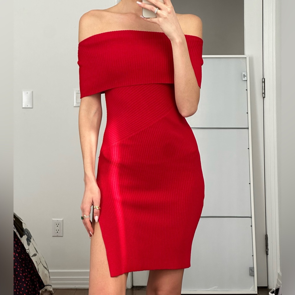 Sexy red dress. Size S. Color red.